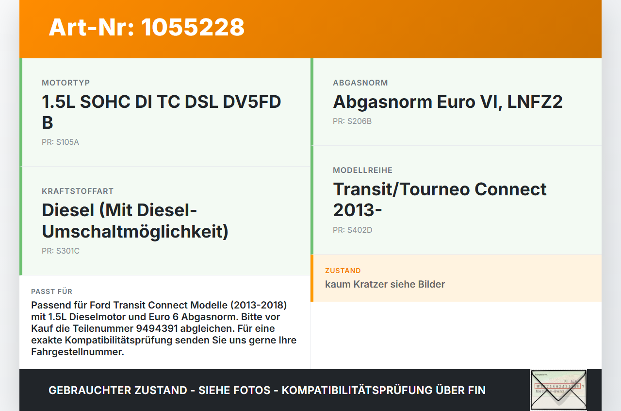 Ford Transit Connect 13-18 Steuergerät EC Modul Kraftstoffpumpe Ford Transit Connect 13-18 20.06.2017 F1FA-9D370-GA... Vorschau 3