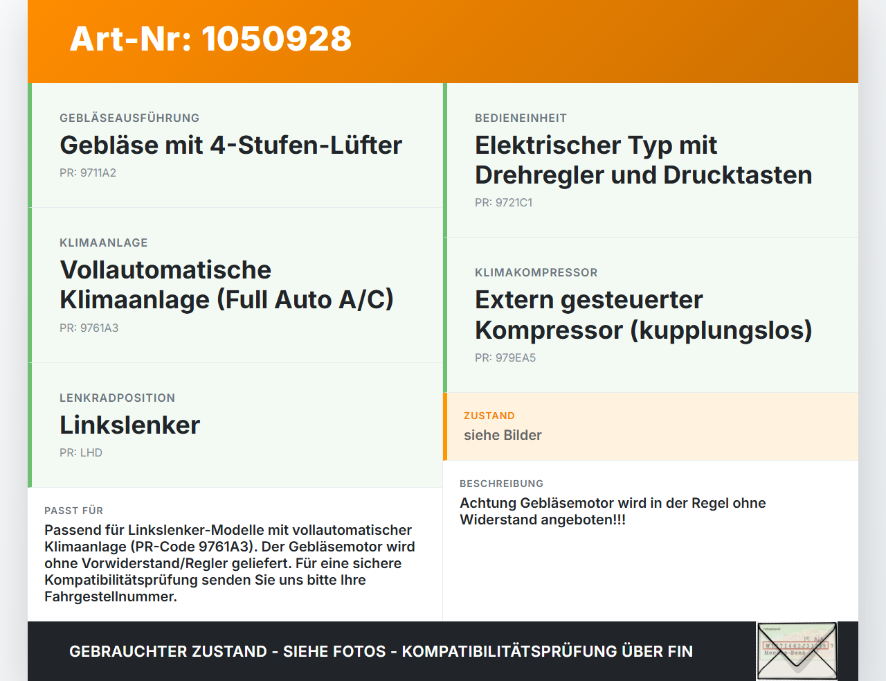 Hyundai Kona OS 17-20 Gebläsemotor Lüftermotor Heizungsgebläse Hyundai Kona OS 17-20 03.08.2018 97113-H8000... Vorschau 3