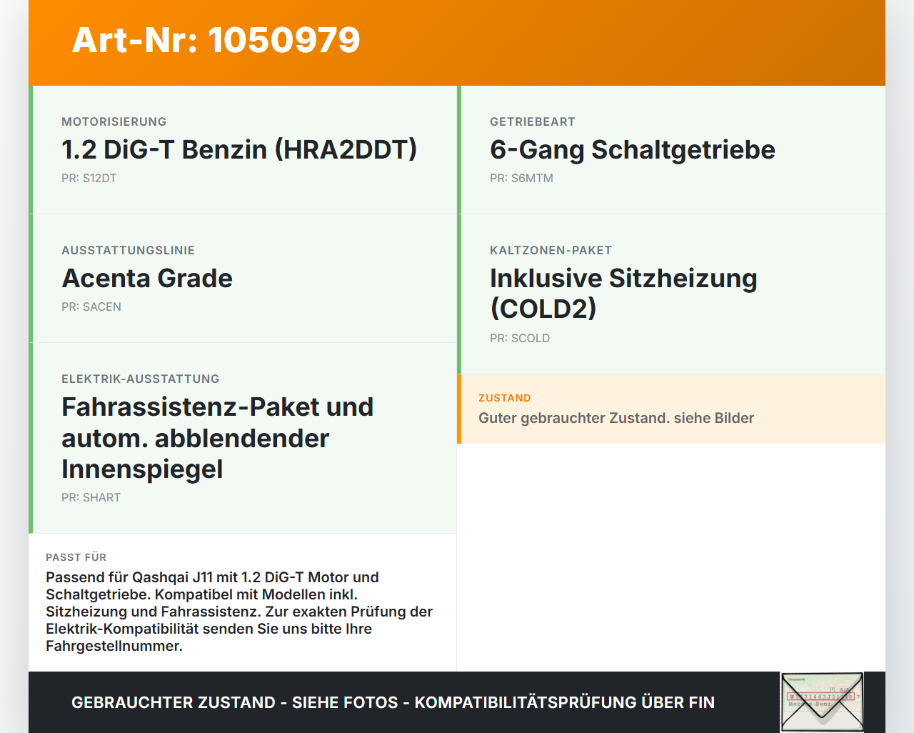 Nissan Qashqai II J11 17-21 DiG-T 1,2 85KW Sicherungskasten Zentralelektrik Nissan Qashqai II J11 17-21 01.06.2017... Vorschau 3