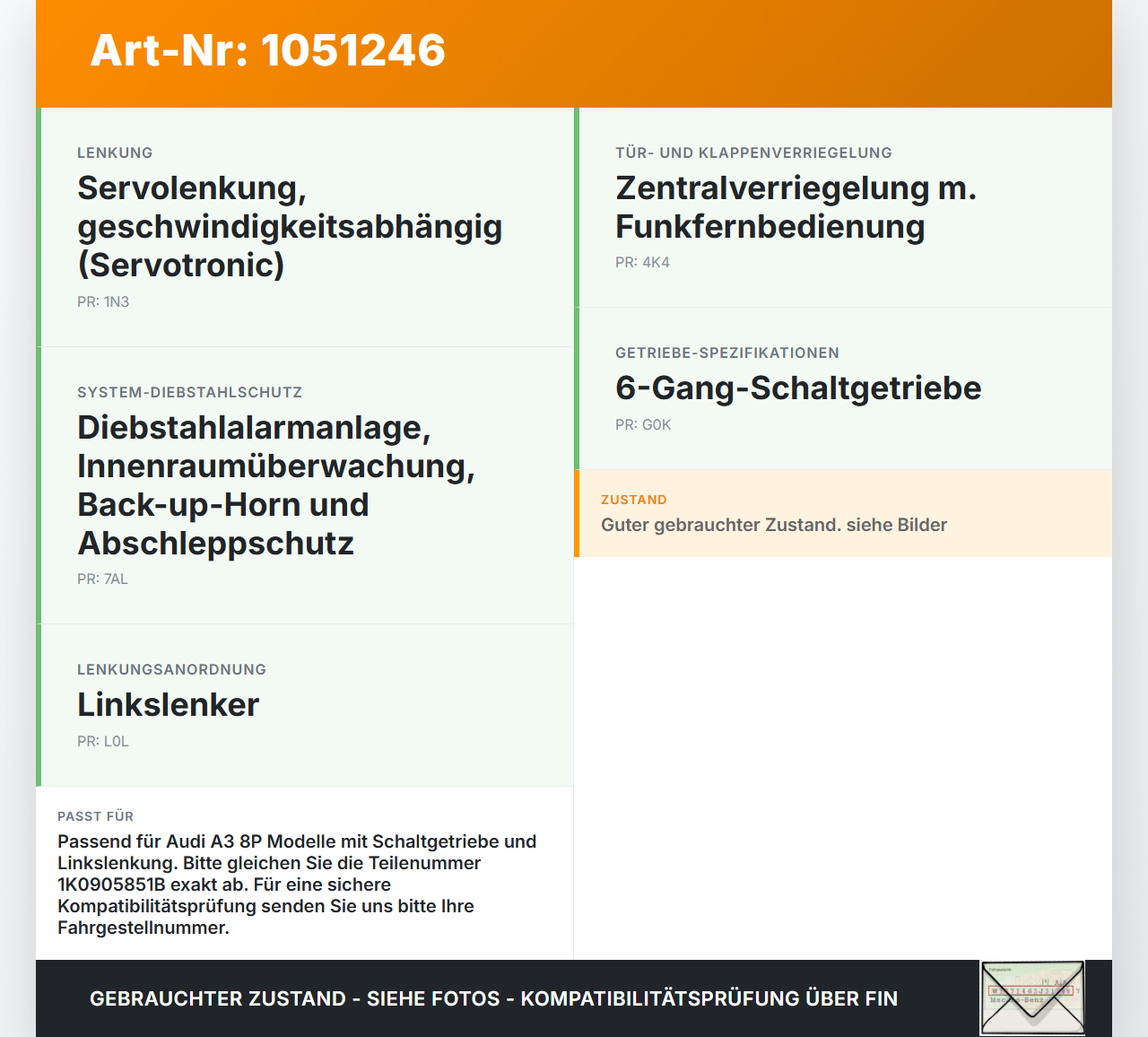 Audi A3 8P 08-13 Lenkradschloss Zündschloss Sperrstück Audi A3 8P 08-13 13.05.2008 1K0905841 1K0905851B 1K0905865A... Vorschau 3
