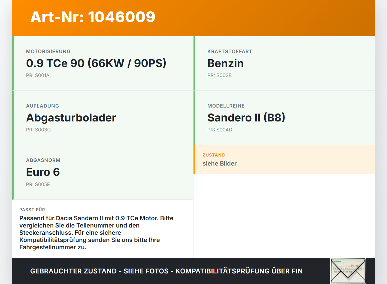 Dacia Sandero II B8 15-19 TCe 0,9 66KW Magnetventil Dacia Sandero II B8 15-19 19.12.2014 gebraucht Vorschau 3