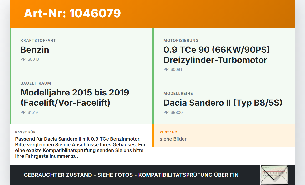 Dacia Sandero II B8 15-19 TCe 0,9 66KW Luftfilterkasten Luftfiltergehäuse Dacia Sandero II B8 15-19 19.12.2014 gebraucht Vorschau 3