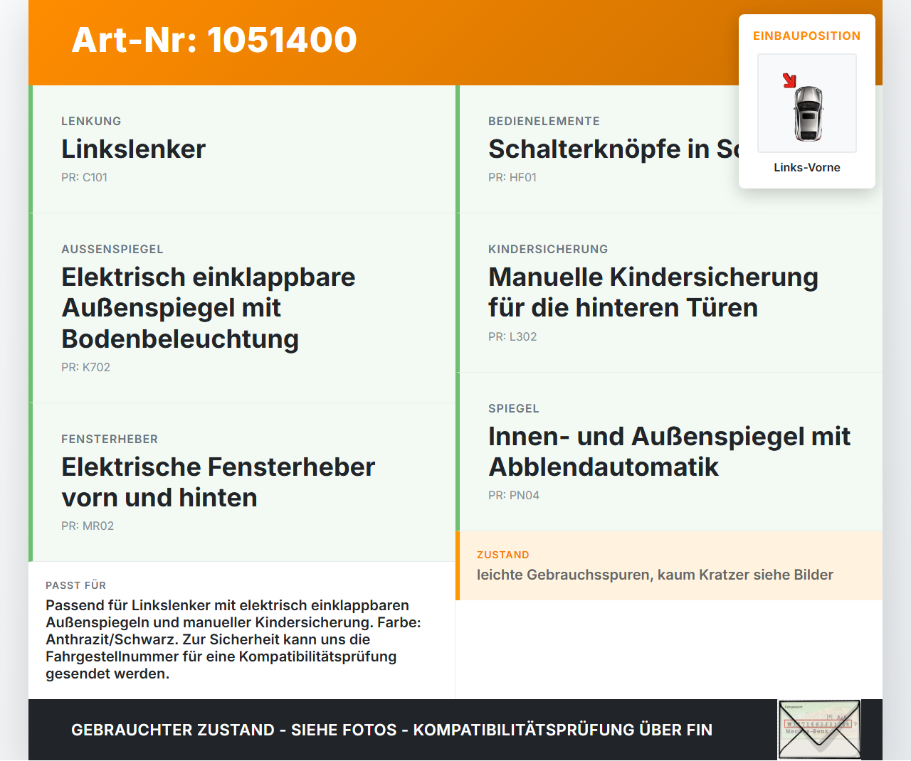 Volvo XC60 156 13-17 Fensterheberschalter Schalter Links Vorne Volvo XC60 156 13-17 23.11.2016 7W1T-15B679-AA... Vorschau 3