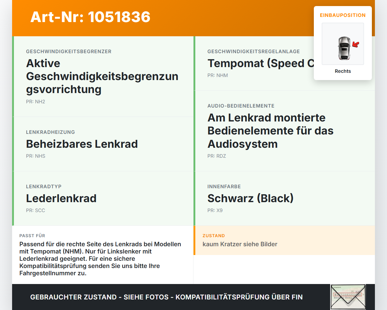 Jeep Compass II 17-21 Multifunktionstasten Lenkrad Tempomat Rechts Jeep Compass II 17-21 12.08.2019 P5YL23XSAAC... Vorschau 3