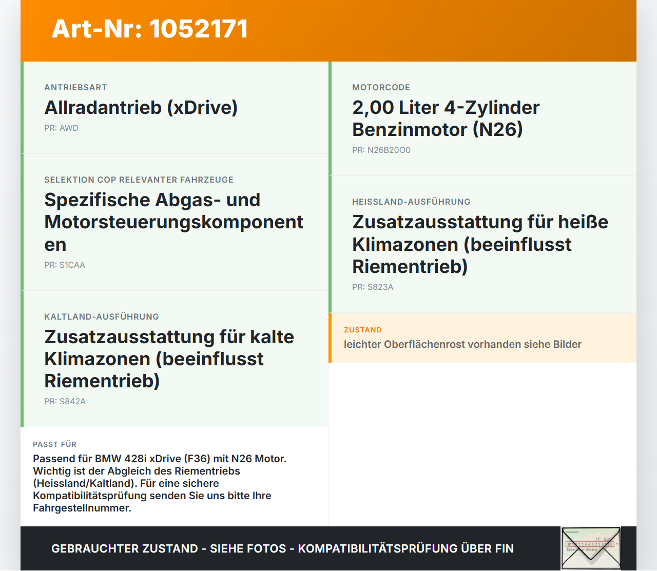 BMW 428i F36 14-17 2,0 180KW N26B20O0 Riemenscheibe für Servopumpe BMW 428i F36 14-17 02.06.2016 gebraucht Vorschau 3