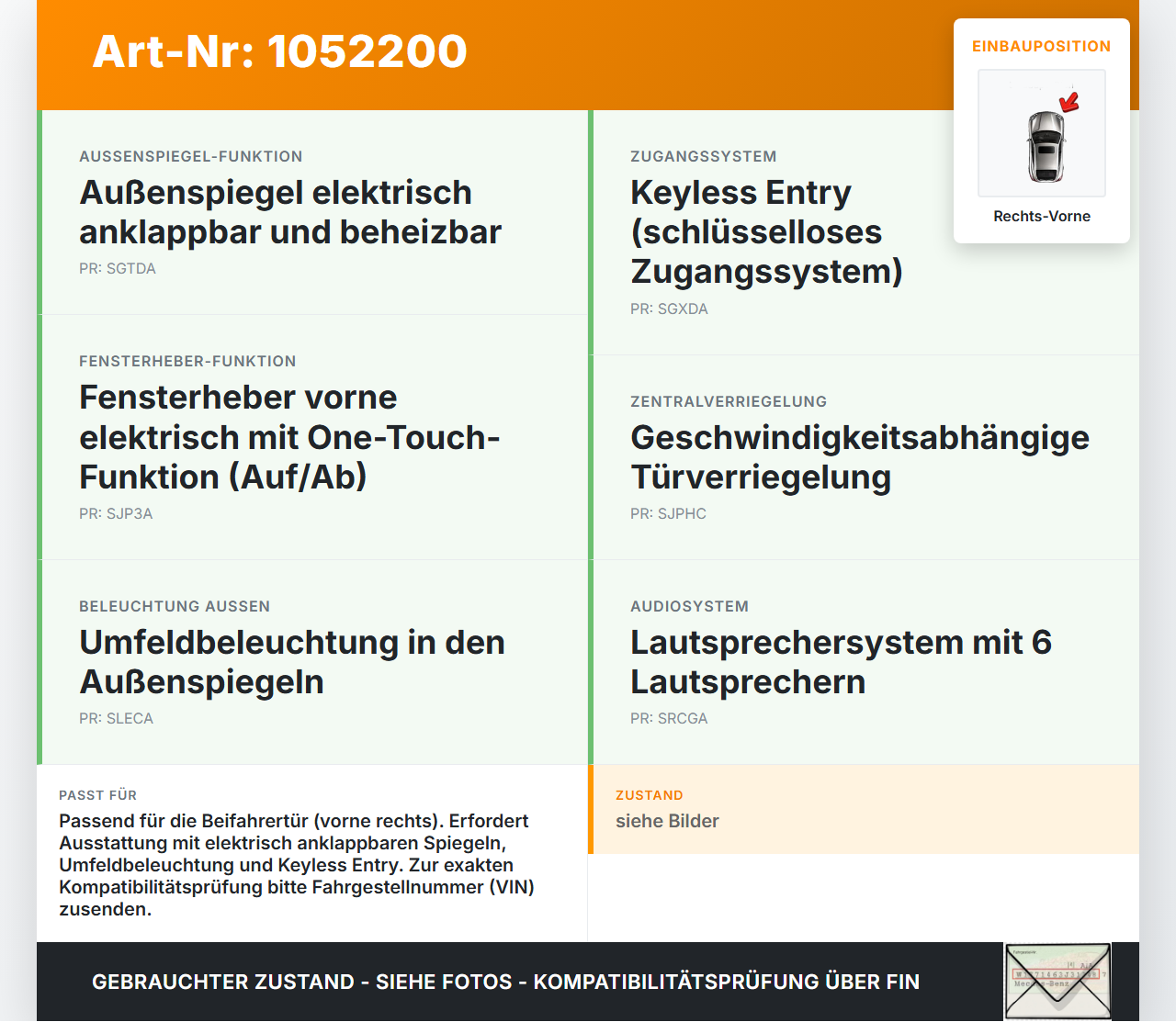 Jeep Compass II 17-21 Kabelbaum für Tür und Fensterheber Rechts Vorne Jeep Compass II 17-21 12.08.2019 48164AF... Vorschau 3