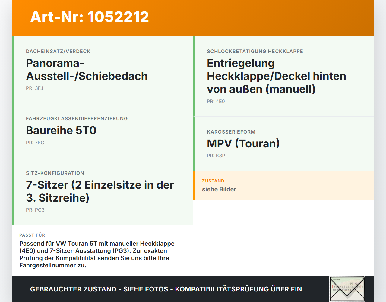 VW Touran II 5T 15-24 Dichtung Rahmen für Heckklappe Kofferraum VW Touran II 5T 15-24 12.05.2016 5TA827705A gebraucht Vorschau 3