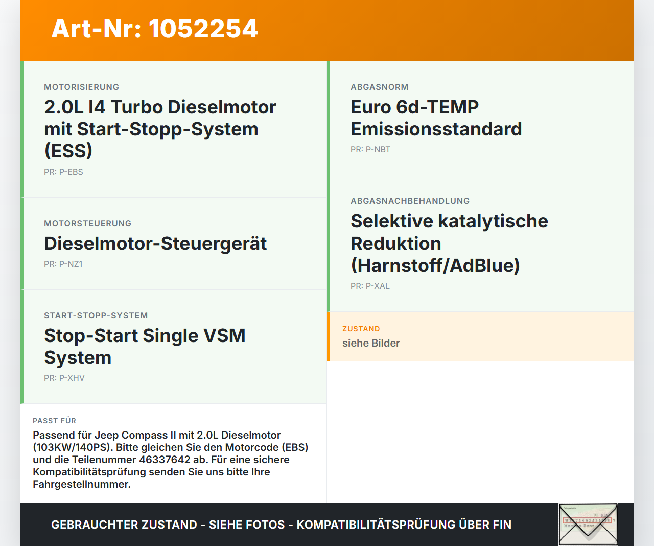 Jeep Compass II 17-21 2,0D 103KW Verteilerrohr für Hochdruck Verteiler Jeep Compass II 17-21 12.08.2019 0445214359... Vorschau 3