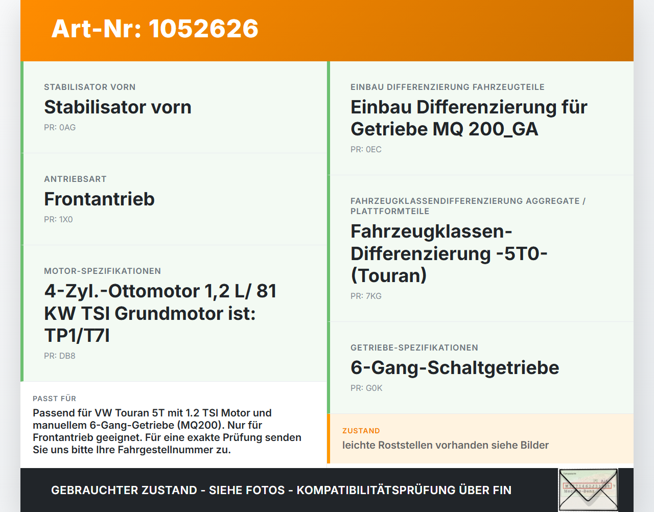 VW Touran II 5T 15-24 TSI 1,2 81KW Vorderachse Motorträger Motorhalter Achsträger VW Touran II 5T 15-24 12.05.2016... Vorschau 3