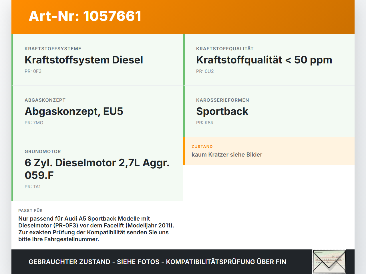Audi Audi A5 8T 09-11 Tankdeckel Tankverschluss für Diesel Audi Audi A5 8T 09-11 20.04.2011 8K0201550B gebraucht Vorschau 3