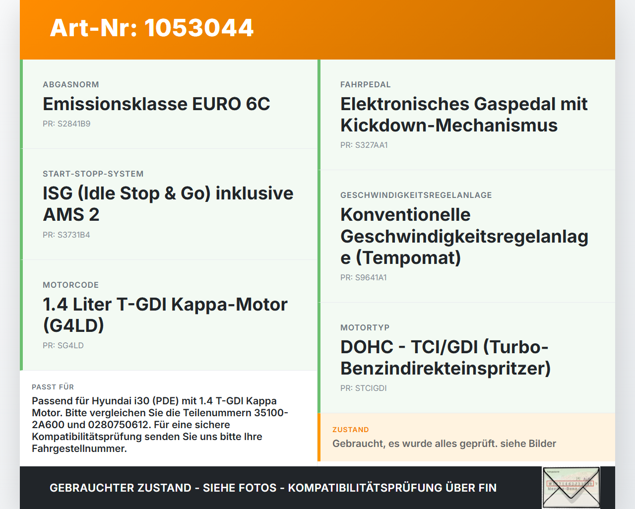 Hyundai PDE 17-20 1,4i 103KW G4LD Drosselklappe Hyundai PDE 17-20 28.03.2019 35100-2A600 0280750612 gebraucht Vorschau 3