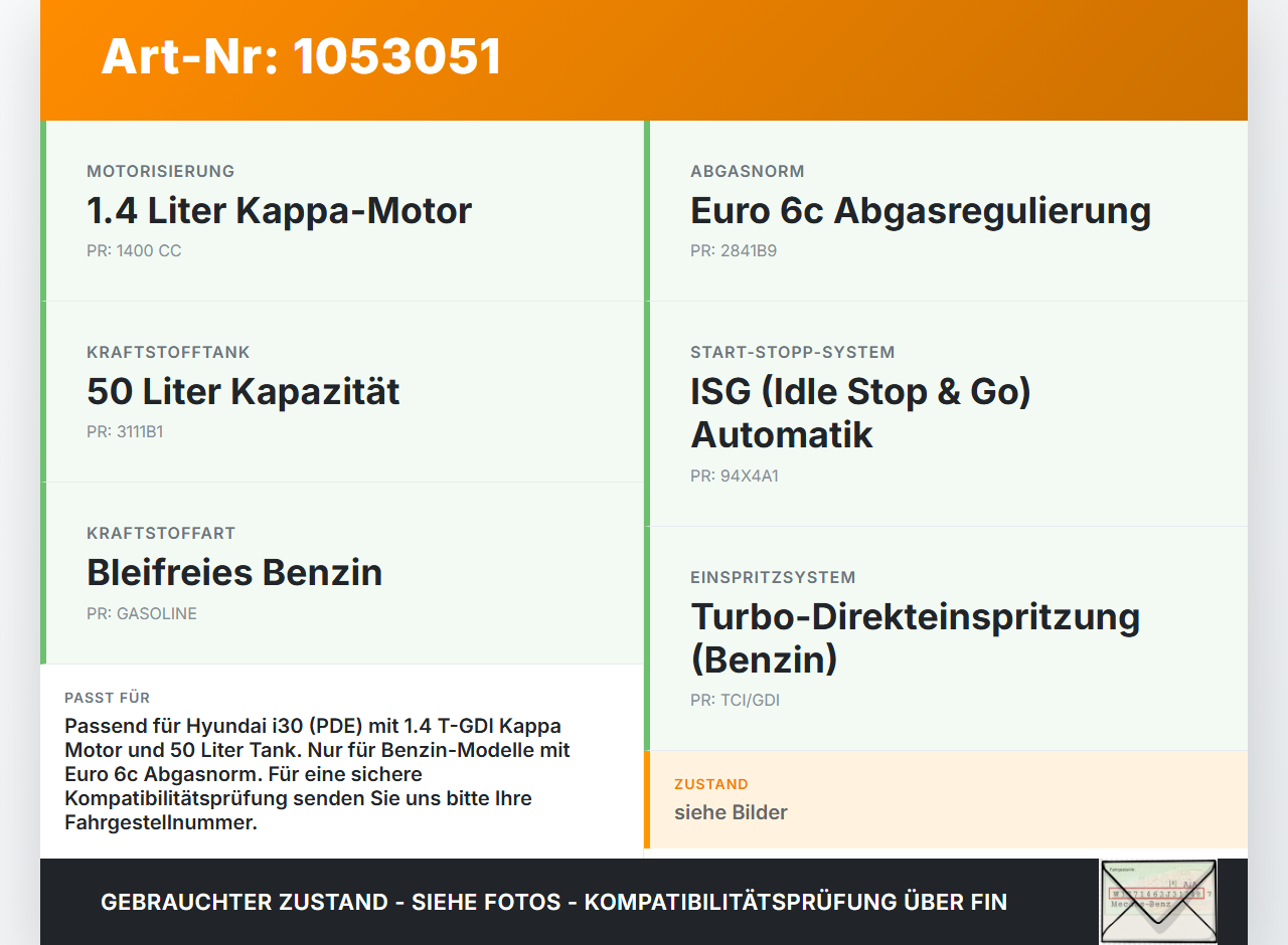 Hyundai PDE 17-20 1,4i 103KW Rücklauf Leitung Kraftstoffleitung Rücklaufleitung Hyundai PDE 17-20 28.03.2019 gebraucht Vorschau 3