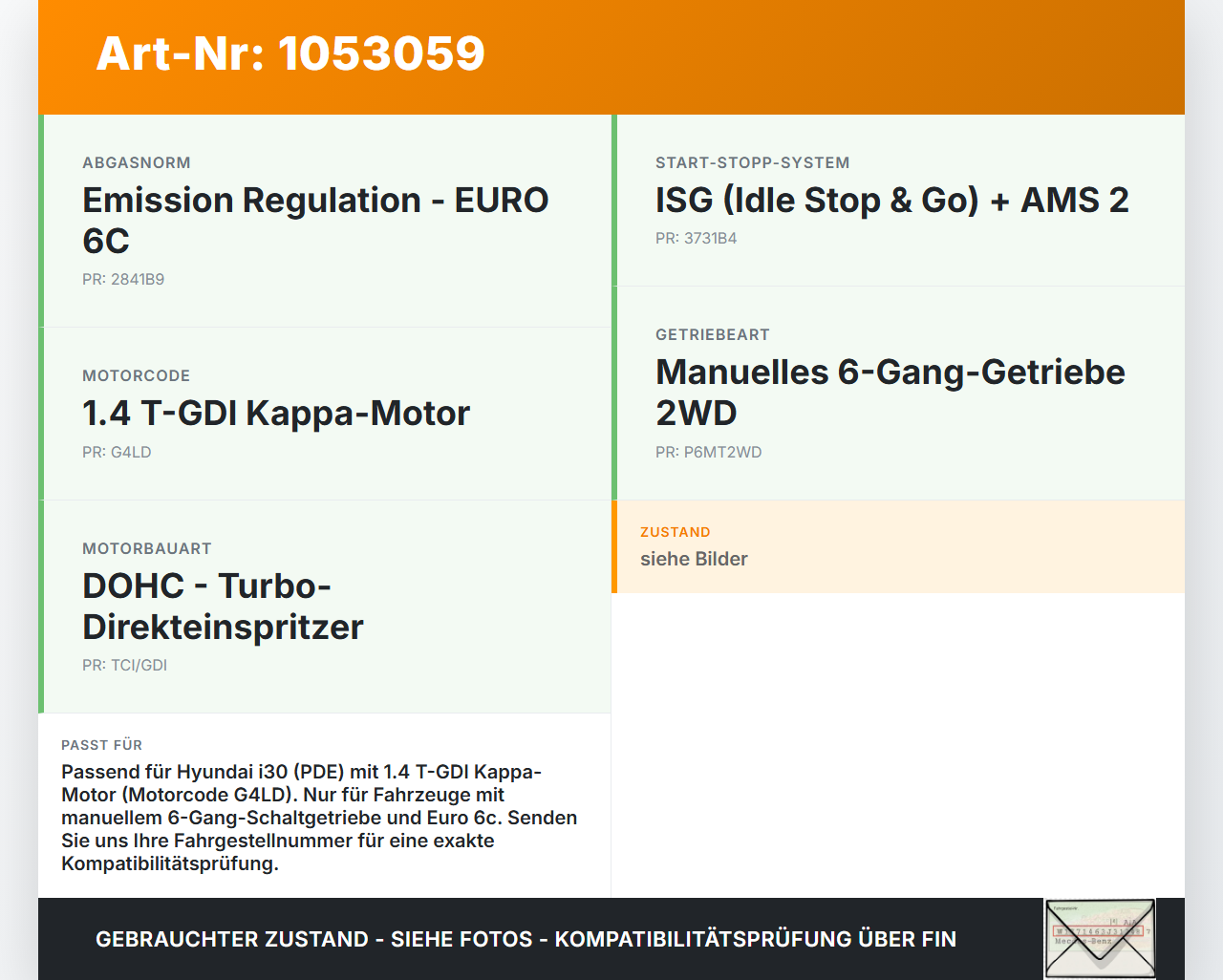Hyundai PDE 17-20 1,4i 103KW Platte für Motor Stirnplatte Gehäuse Motorblock Hyundai PDE 17-20 28.03.2019... Vorschau 3