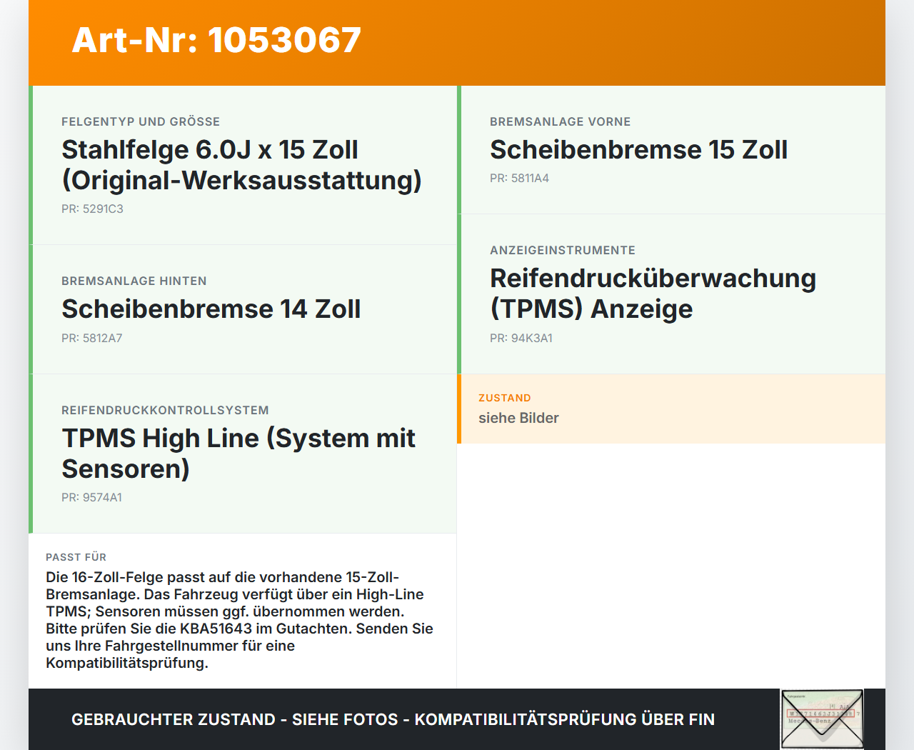 Hyundai I 30 GD 15-17 1 x Felge Aluminiumfelge 16 Zoll 5X114.3 Hyundai I 30 GD 15-17 30.10.2015 KBA51643 gebraucht Vorschau 3