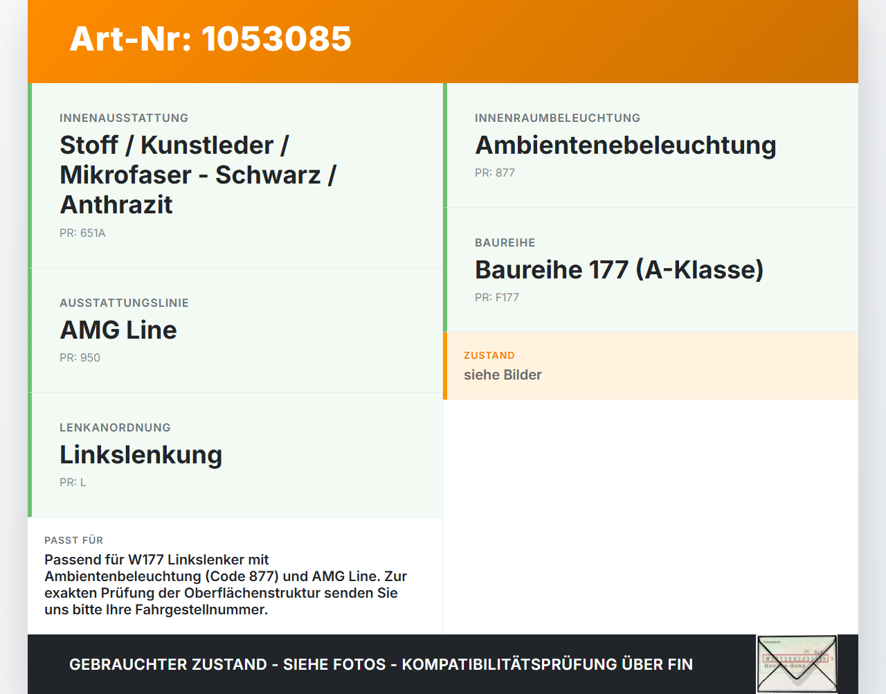 Mercedes W177 A200d 18-22 Blende Armaturenbrett Abdeckung Ambiente Light Mercedes W177 A200d 18-22 12.07.2019... Vorschau 3