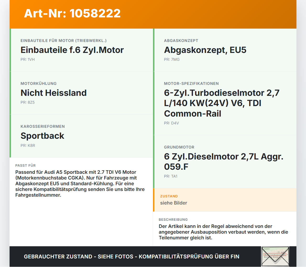 Audi Audi A5 8T 09-11 TDI 2,7 140KW Ansaugrohr Ladeluftschlauch Luftschlauch Pos.1 Audi Audi A5 8T 09-11 20.04.2011... Vorschau 3
