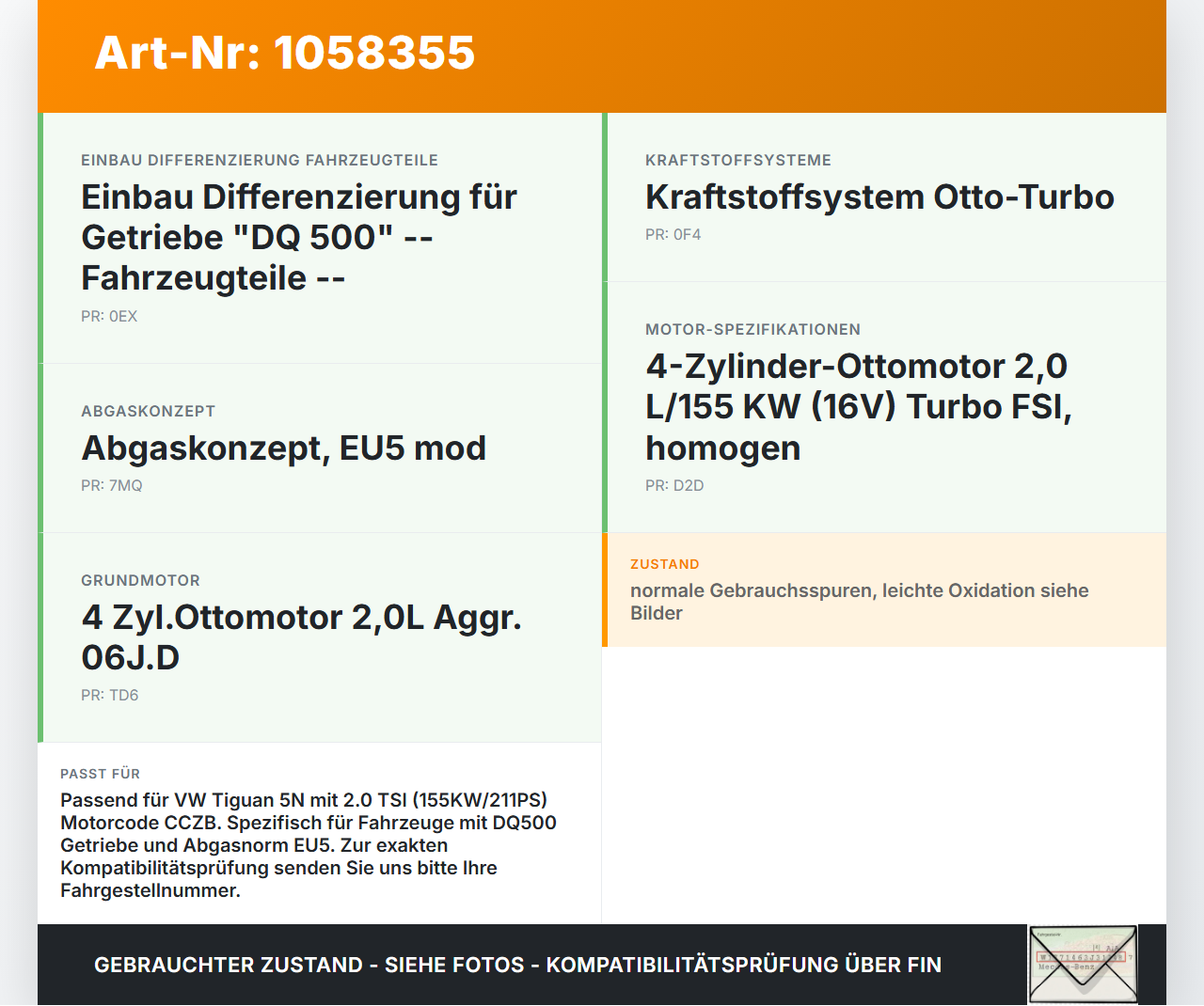 VW Tiguan 5N 11-16 2,0 155KW CCZB Turbolader Turbo Abgasturbolader VW Tiguan 5N 11-16 12.12.2012 06J145713T... Vorschau 3