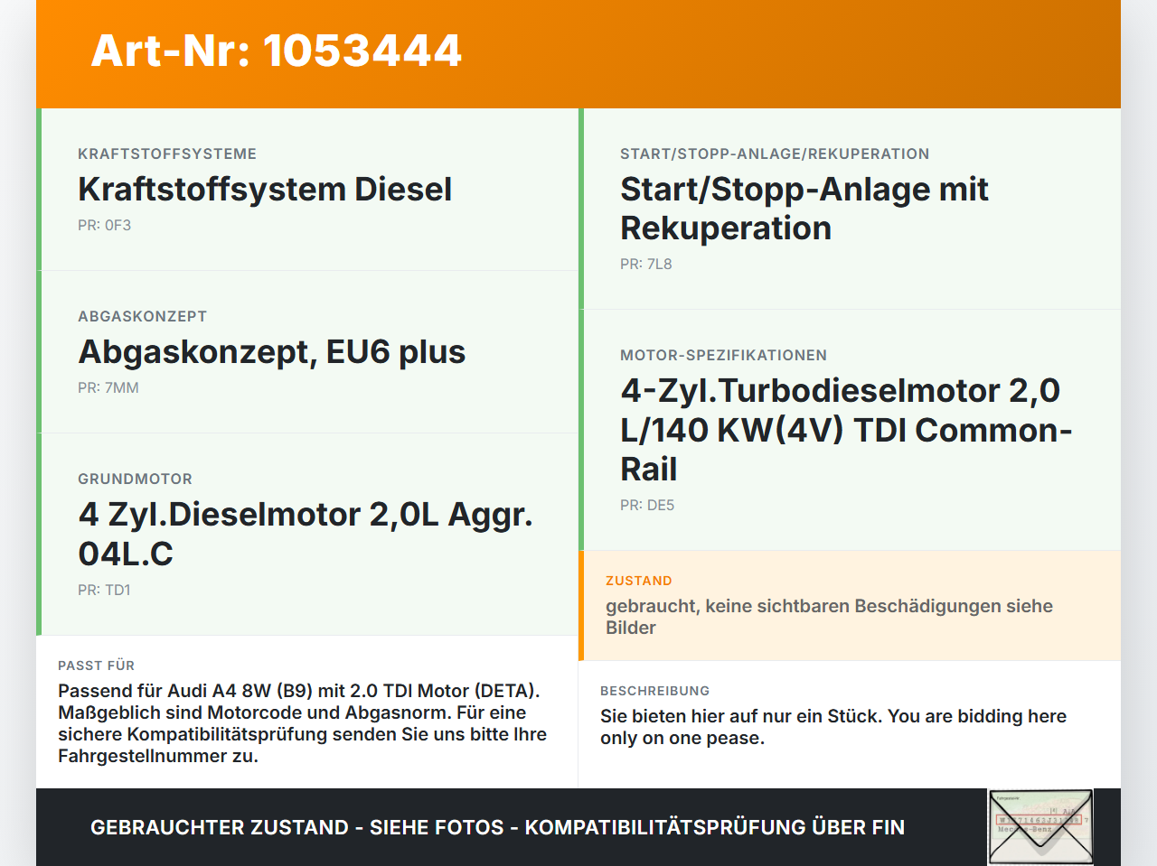 Audi A4 8W B9 15-19 TDI 2,0 110KW Magnetventil Umschaltventil Druckwandler Ventil Audi A4 8W B9 15-19 05.04.2016... Vorschau 3