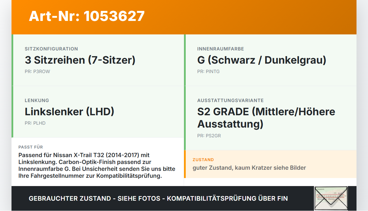 Nissan X-Trail T32 14-17 Zierleiste Blende Armaturenbrett Carbon Optik Nissan X-Trail T32 14-17 09.03.2015... Vorschau 3