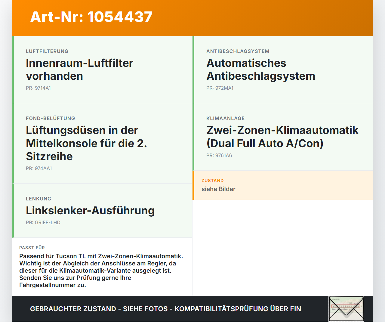 Hyundai Tucson TL 15-18 Widerstand Gebläse Lüfter Hyundai Tucson TL 15-18 30.03.2017 gebraucht Vorschau 3