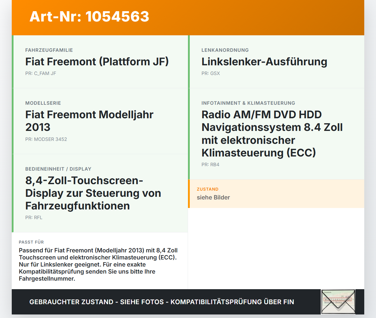 Fiat Freemont 11-16 Steuergerät ECU Modul Klimasteuergerät SG Fiat Freemont 11-16 17.02.2011 P68146008AD 61036A... Vorschau 3