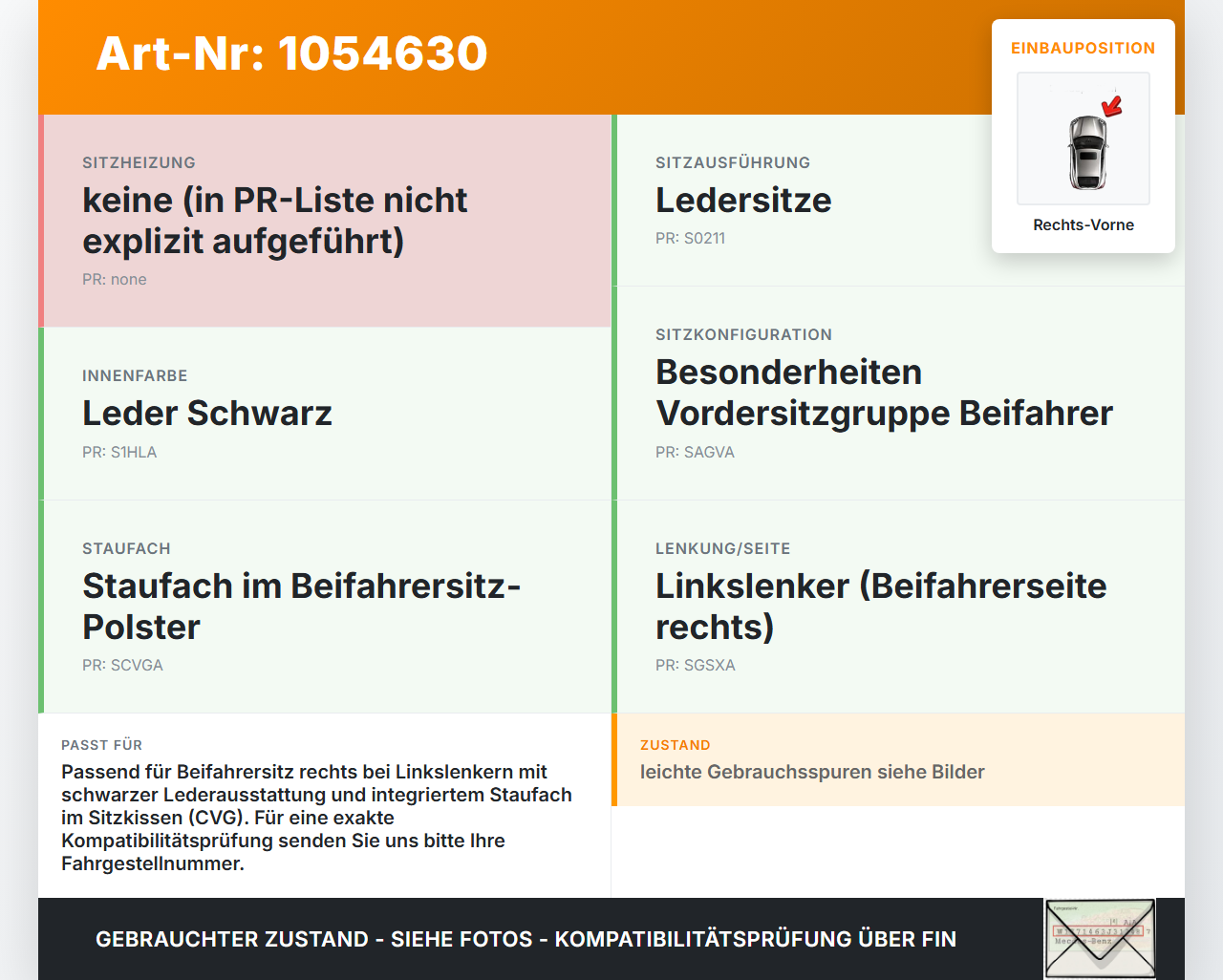 Fiat Freemont 11-16 Sitzbezug Sitzpolster für Beifahrersitz Rechts Vorne beheizt Fiat Freemont 11-16 17.02.2011... Vorschau 3