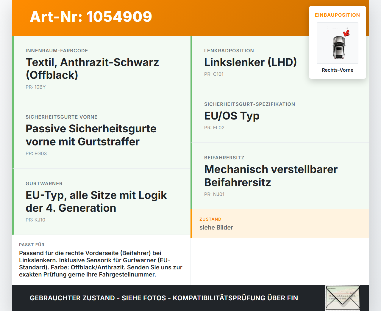 Volvo V60 I 155 10-13 Kombi Gurtschloss Rechts Vorne Volvo V60 I 155 10-13 29.09.2014 gebraucht Vorschau 3