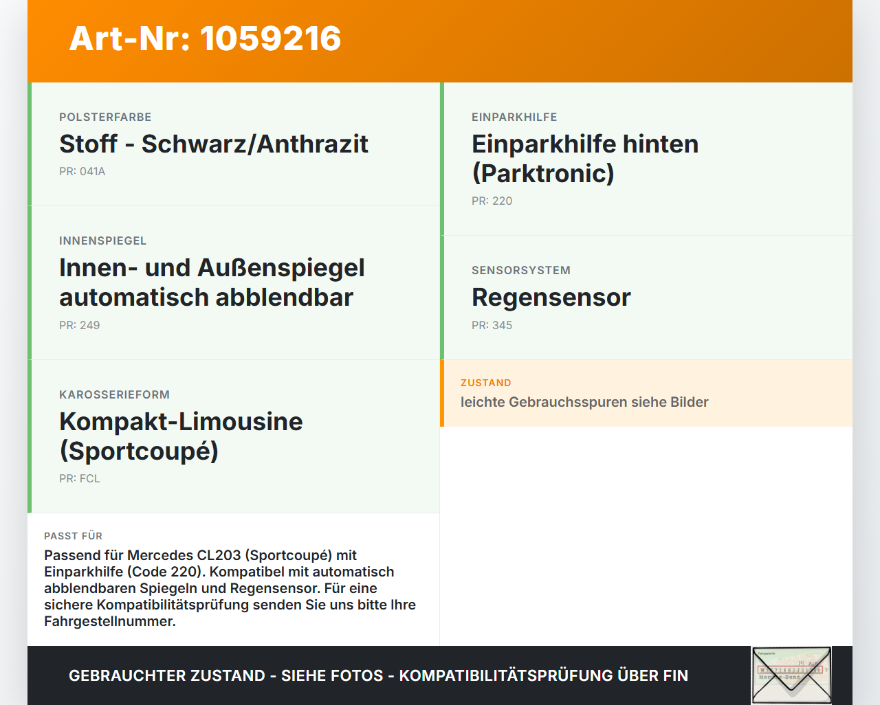 Mercedes CL203 C220 04-08 Innenleuchte Innenraumleuchte Mercedes CL203 C220 04-08 04.07.2006 A2108201401 2108201401... Vorschau 3