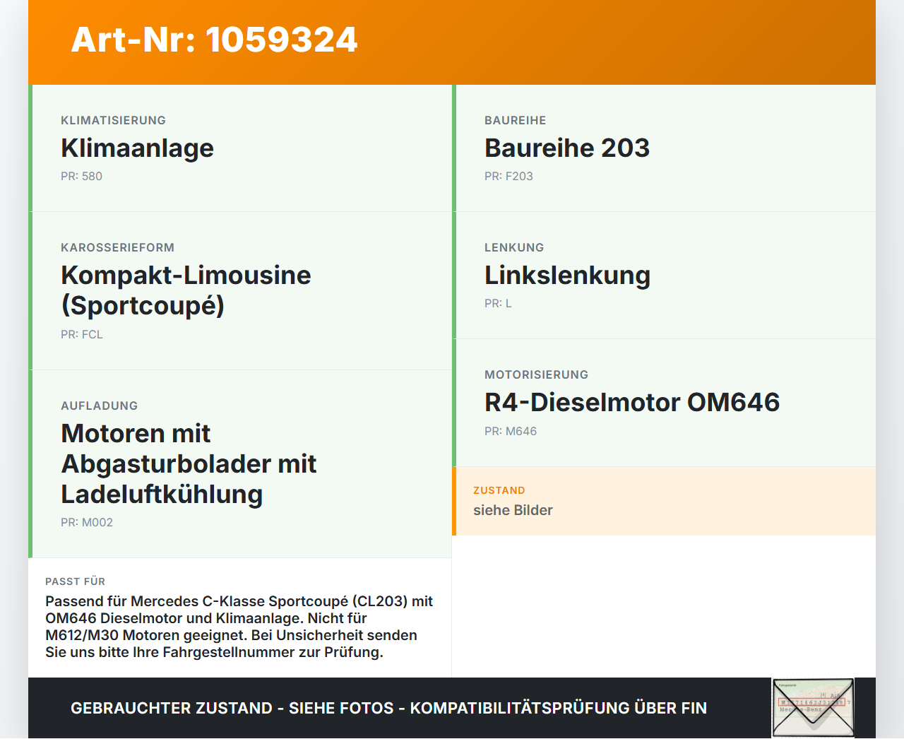 Mercedes CL203 C220 04-08 CDI 2,1 110KW Schlossträger Frontmaske Träger Mercedes CL203 C220 04-08 04.07.2006... Vorschau 3