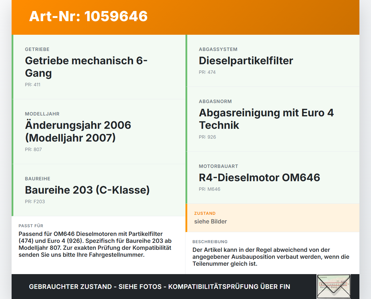 Mercedes CL203 C220 04-08 CDI 2,1 110KW Injektor Einspritzdüse Zyl.3 Mercedes CL203 C220 04-08 04.07.2006... Vorschau 3