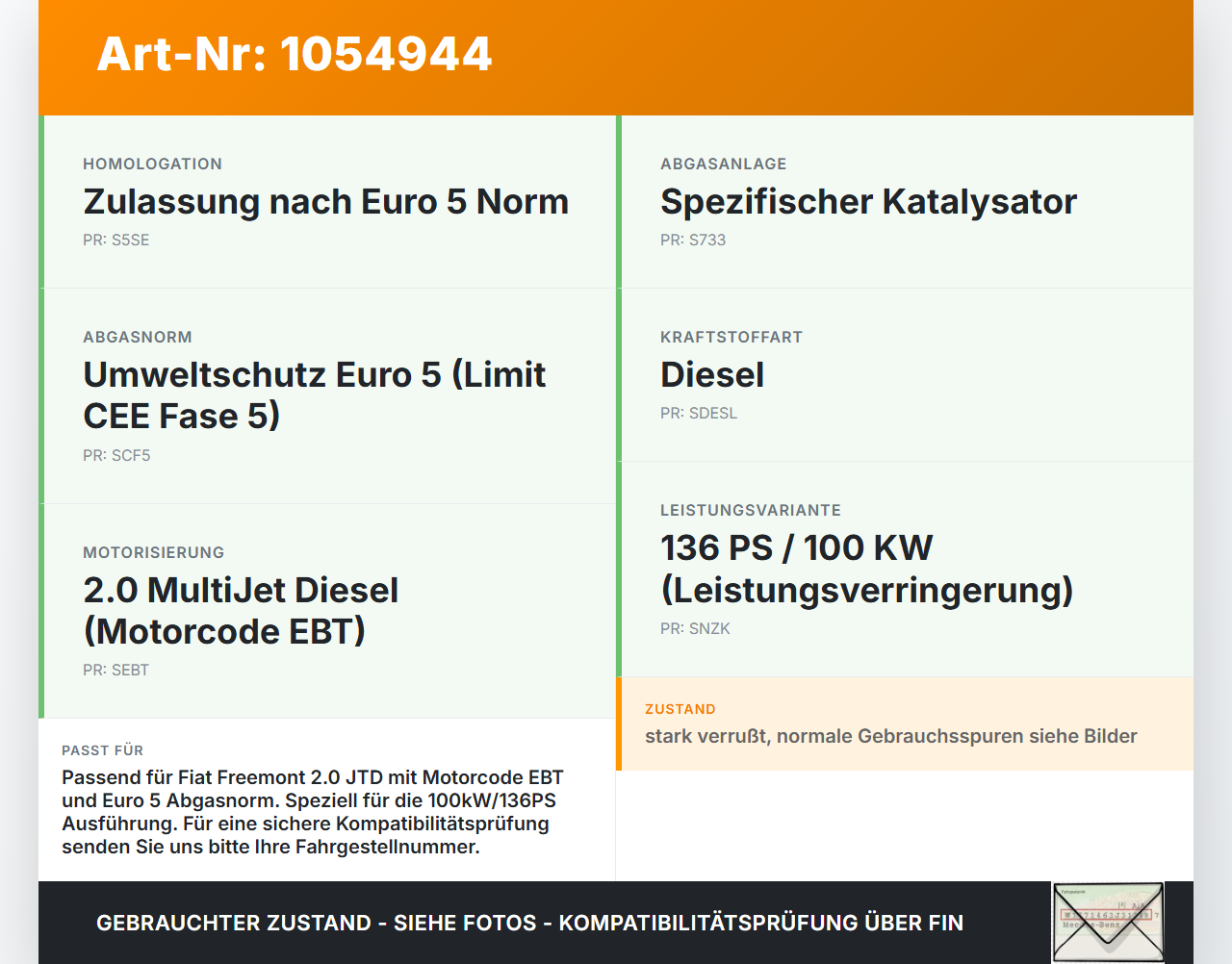 Fiat Freemont 11-16 JTD 2,0 100KW EBT Abgasrückführventil EGR AGR Ventil Fiat Freemont 11-16 17.02.2011 55229740... Vorschau 3