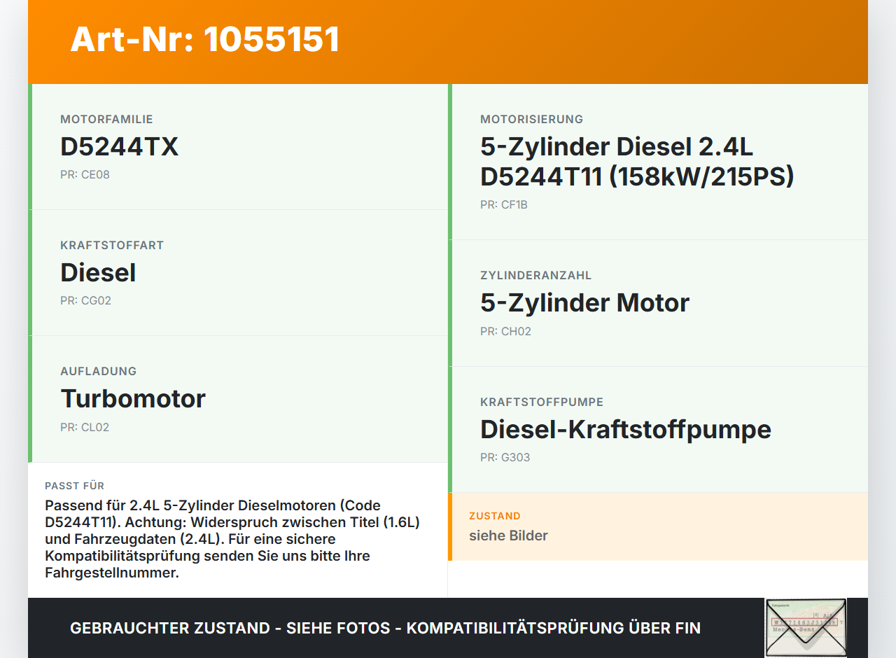 Volvo V60 I 155 10-13 1,6 84KW Hochdruck Leitung Kraftstoffleitung Volvo V60 I 155 10-13 29.09.2014 gebraucht Vorschau 3