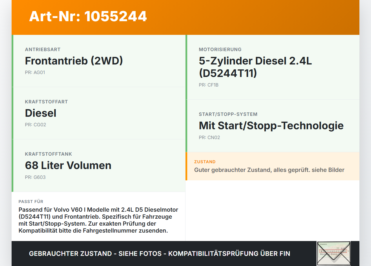 Volvo V60 I 155 10-13 1,6 84KW Leitung Kraftstoffleitung Kraftstoffschlauch Rücklauf Volvo V60 I 155 10-13... Vorschau 3