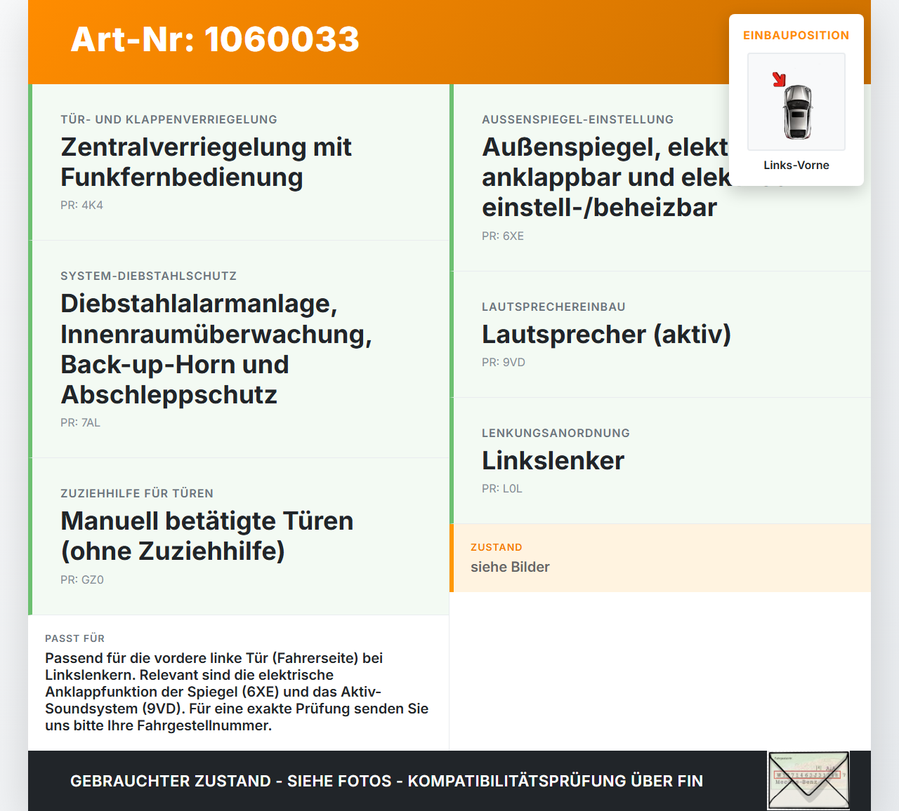 Audi A6 4G 11-14 Kombi Kabelbaum Tür und Fensterheber Links Vorne Audi A6 4G 11-14 11.04.2012 171410R010... Vorschau 3