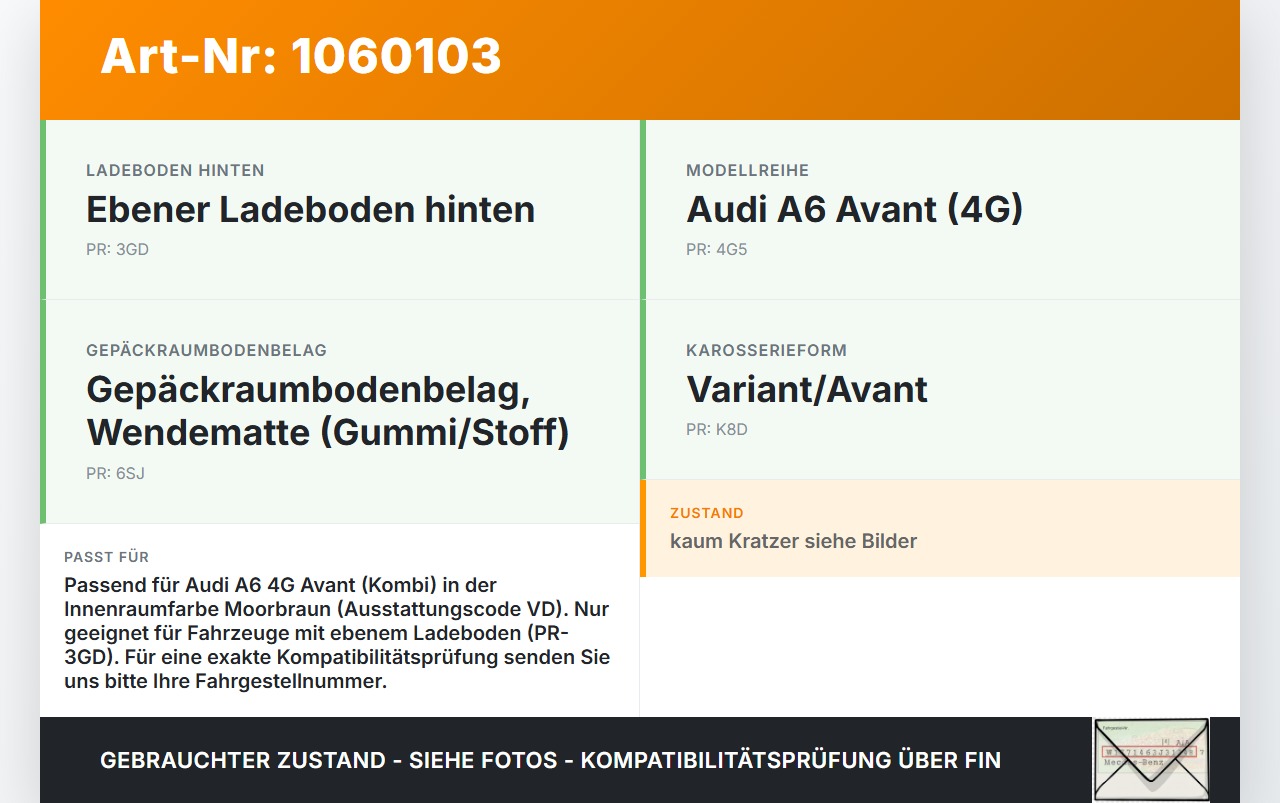 Audi A6 4G 11-14 Kombi Laderaumabdeckung Hutablage Heckablage Audi A6 4G 11-14 11.04.2012 4G9863553B 4G9863553BNY7... Vorschau 3