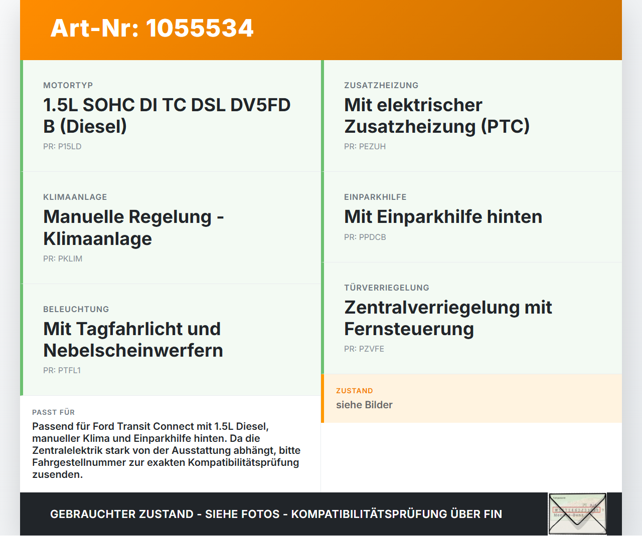 Ford Transit Connect 13-18 1,5 75KW Sicherungskasten Zentralelektrik Ford Transit Connect 13-18 20.06.2017... Vorschau 3