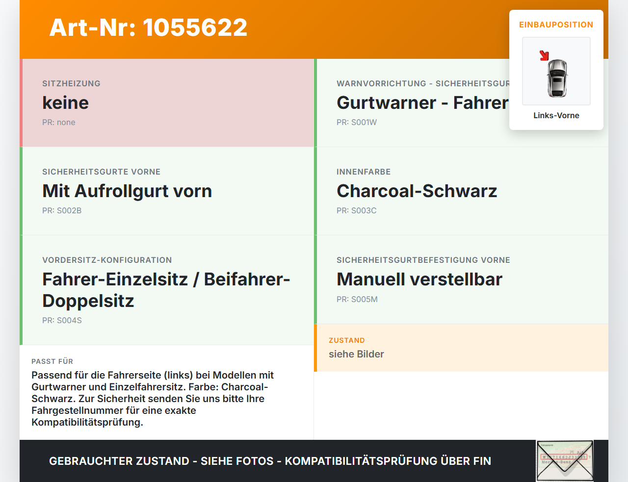 Ford Transit Connect 13-18 Lang Gurtschloss Links Vorne Ford Transit Connect 13-18 20.06.2017 DT11-K61209-AA... Vorschau 3