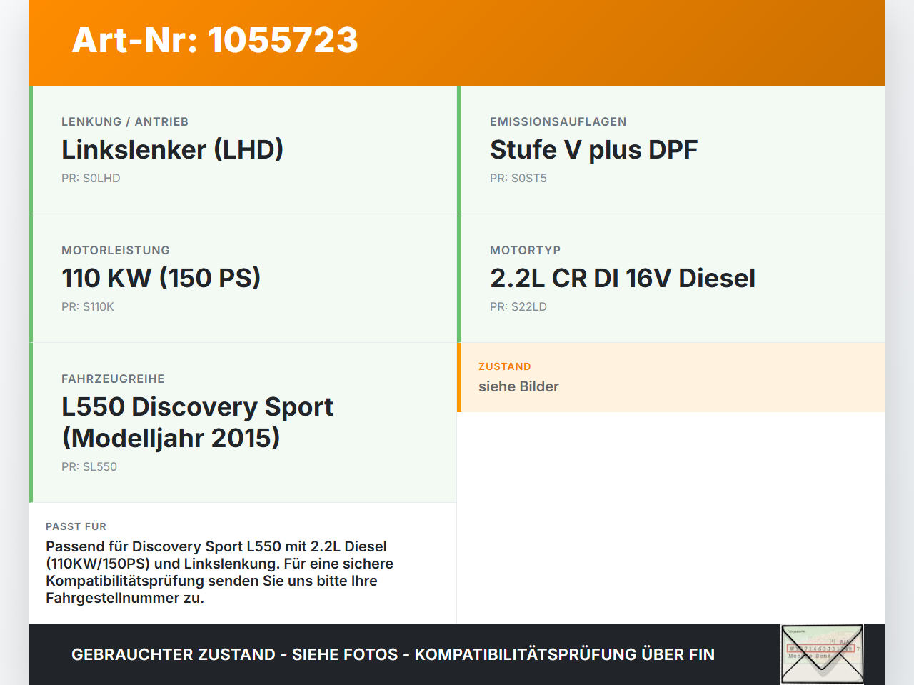 Discovery Sport L550 15-19 2,2D 110KW Luftfilterkasten Luftfiltergehäuse Discovery Sport L550 15-19 12.03.2015... Vorschau 3