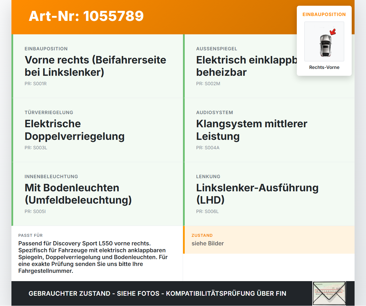 Discovery Sport L550 15-19 Kabelbaum für Tür und Fensterheber Rechts Vorne Discovery Sport L550 15-19 12.03.2015... Vorschau 3