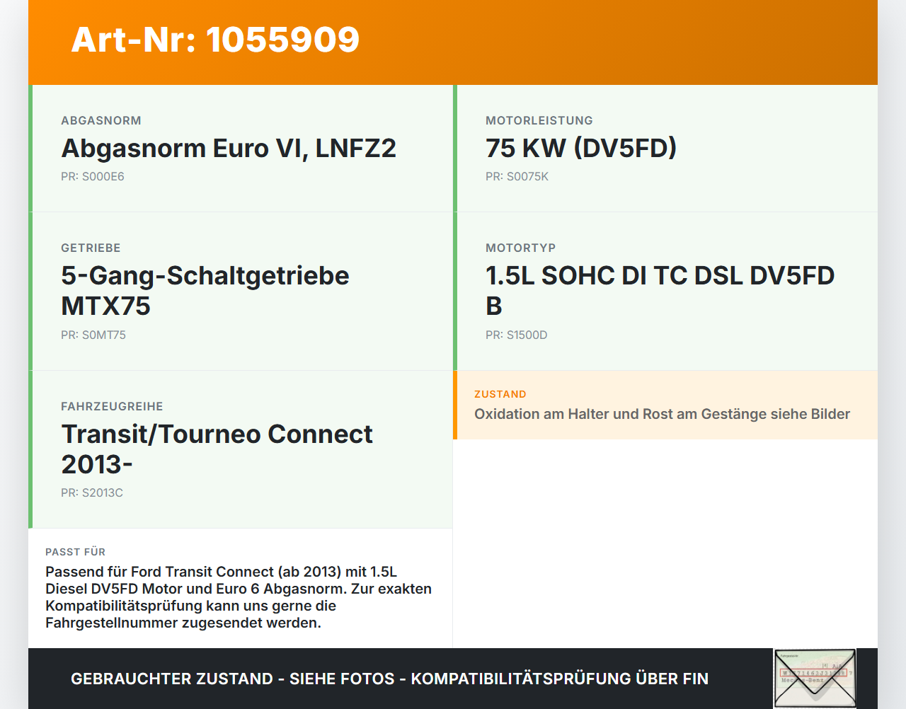 Ford Transit Connect 13-18 1,5 75KW Druckregler für Turbolader Ford Transit Connect 13-18 20.06.2017 T30760... Vorschau 3