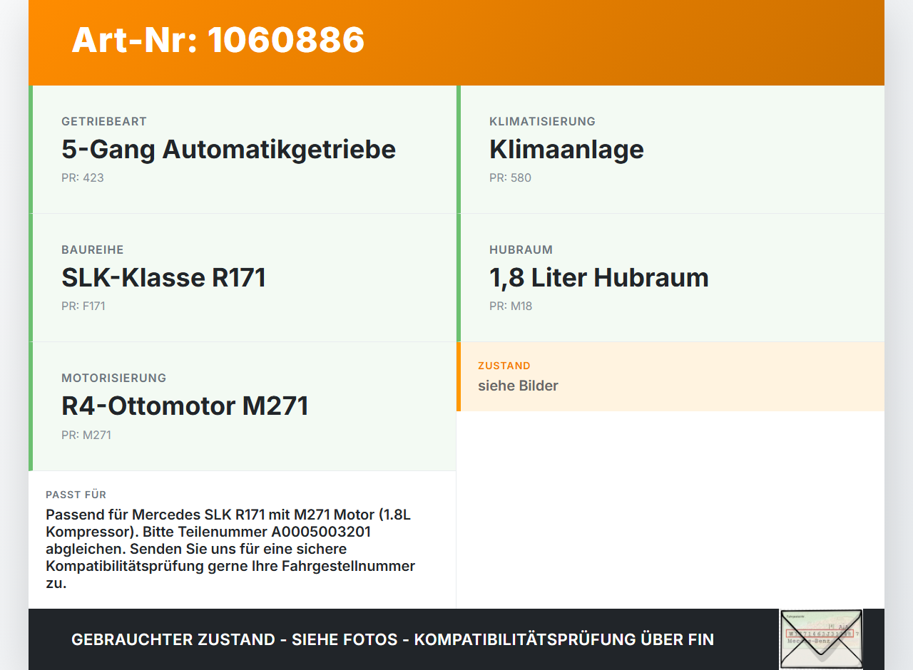 Mercedes SLK R171 04-08 1,8 120KW Magnetventil Umschaltventil Mercedes SLK R171 04-08 23.11.2006 A0005003201 gebraucht Vorschau 3