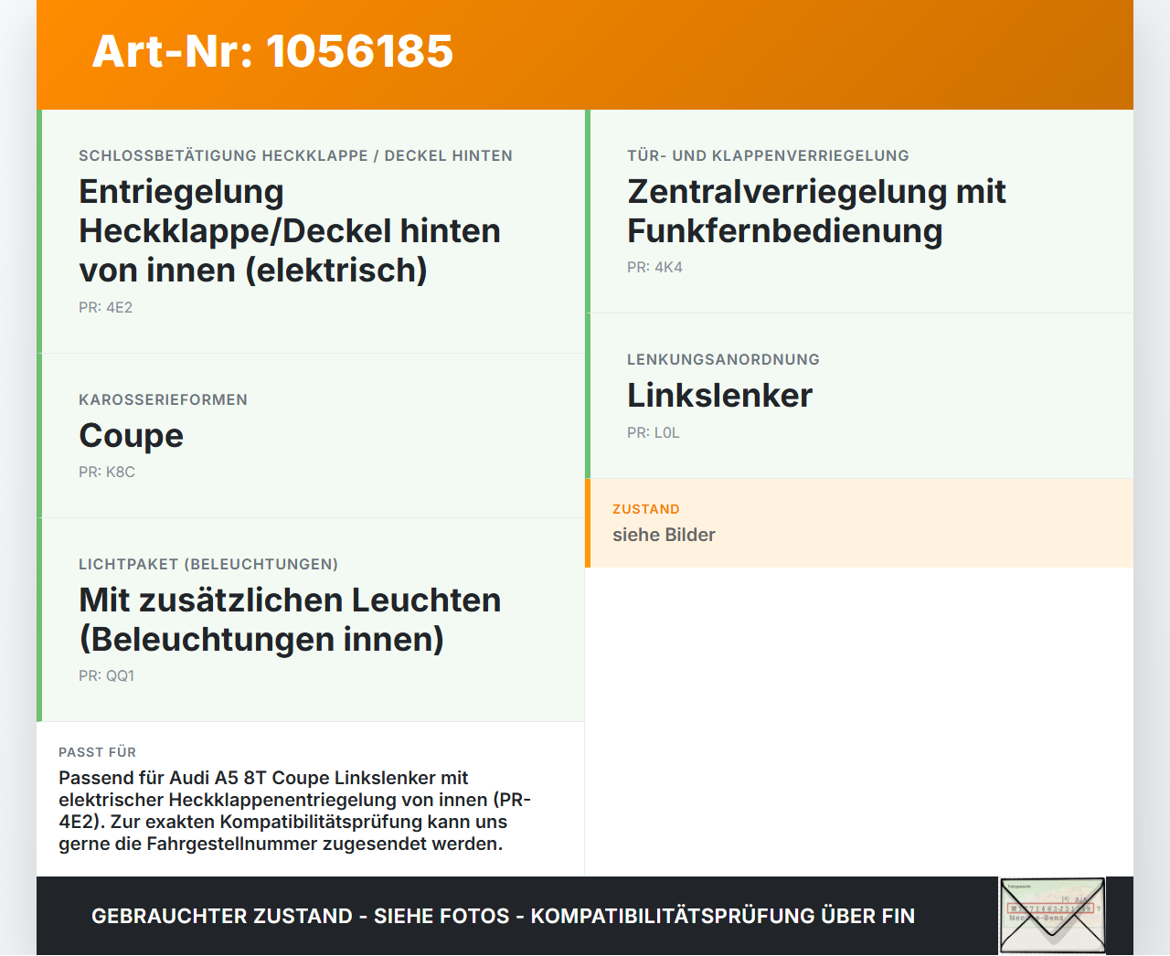 Audi A5 8T 07-12 Schalter Taster für Heckklappe Audi A5 8T 07-12 04.12.2008 5N0827566T gebraucht Vorschau 3