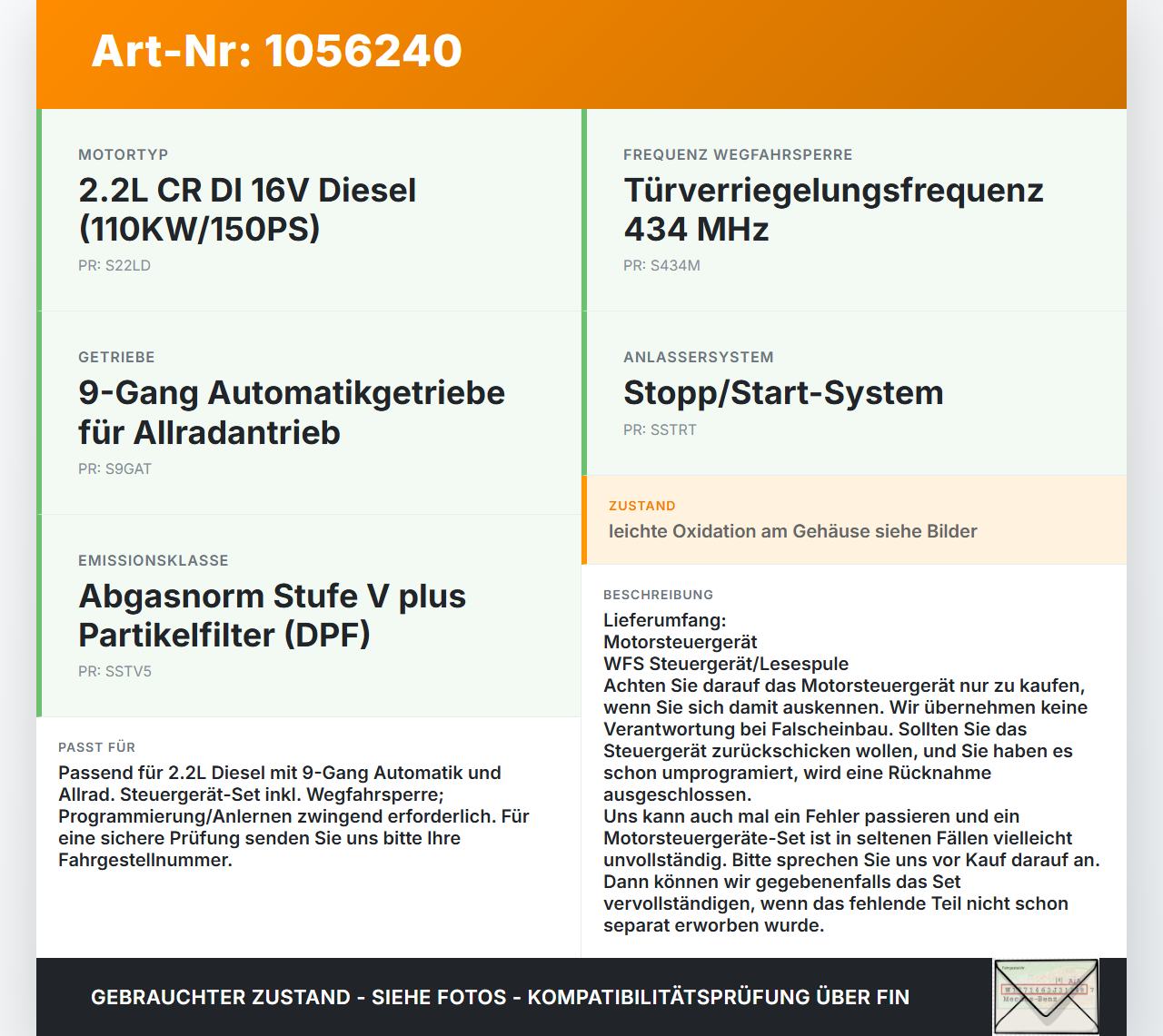 Discovery Sport L550 15-19 2,2D 110KW Satz Motorsteuergerät ECU Discovery Sport L550 15-19 12.03.2015... Vorschau 3
