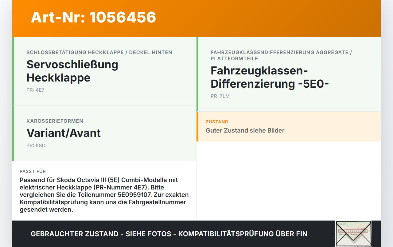 Skoda Octavia III 5E 17-20 Steuergerät SG für Elektr. Heckklappe Skoda Octavia III 5E 17-20 17.06.2019 5E0959107B... Vorschau 3