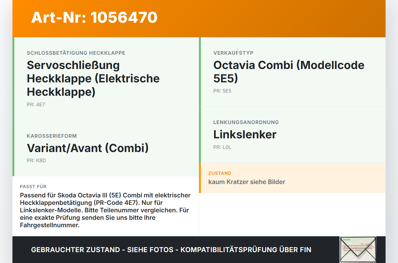 Skoda Octavia III 5E 17-20 Schalter Öffner für Heckklappe Skoda Octavia III 5E 17-20 17.06.2019 3C0959831A... Vorschau 3
