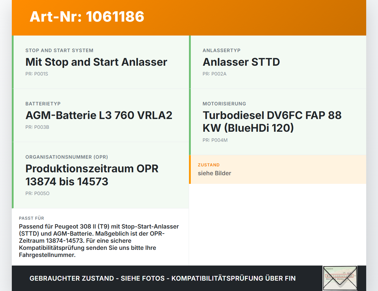 Peugeot 308 SW II 13-17 Steuergerät ECU Modul Start Stop Peugeot 308 SW II 13-17 27.10.2015 9810858380 28447928... Vorschau 3