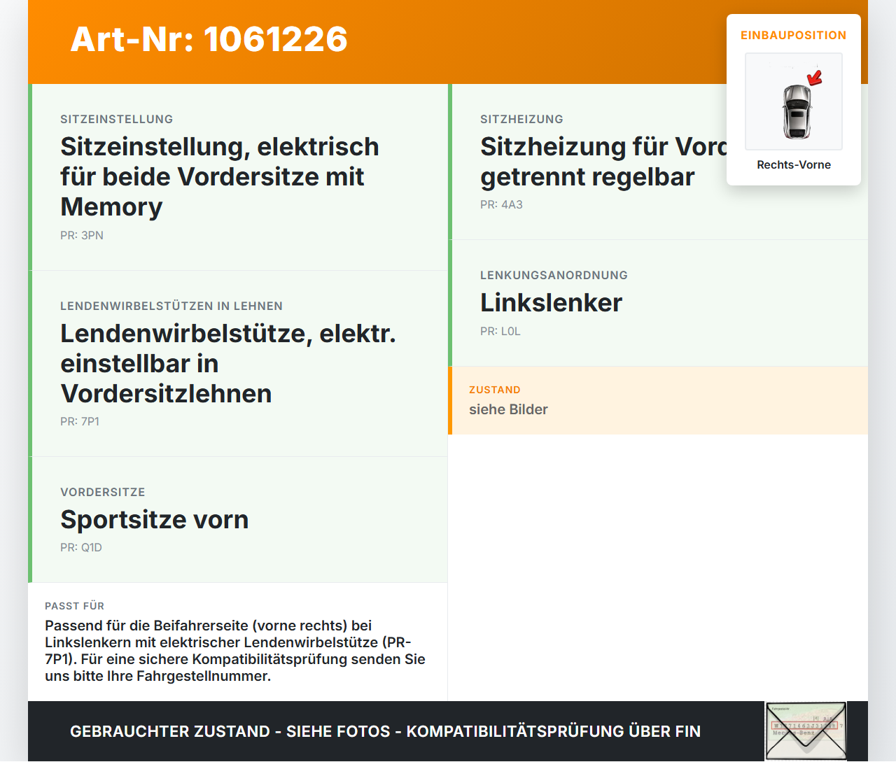 Audi Q7 4L 05-09 Stellmotor Sitz Verstellung Rechts Vorne für Lendenstütze Audi Q7 4L 05-09 26.06.2007 8E0881891C... Vorschau 3