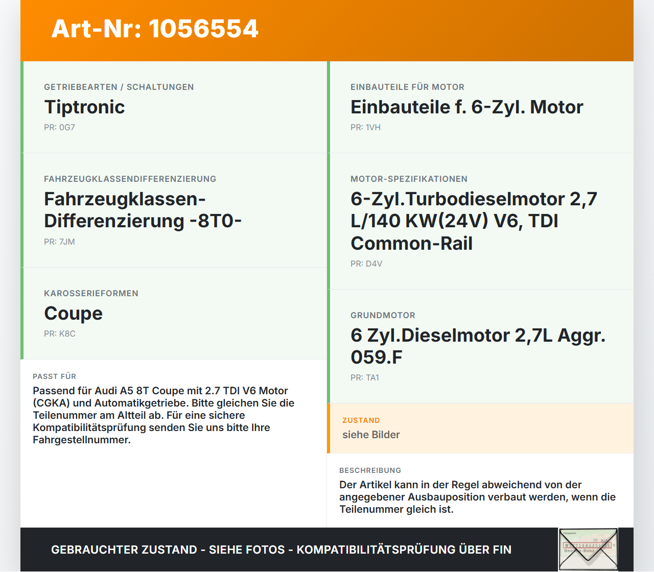 Audi A5 8T 07-12 TDI 2,7 140KW Ansaugrohr Ladeluftschlauch Luftschlauch Pos.1 Audi A5 8T 07-12 04.12.2008... Vorschau 3