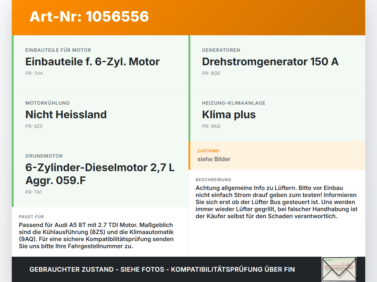 Audi A5 8T 07-12 TDI 2,7 140KW Widerstand Steuergerät Lüfter Audi A5 8T 07-12 04.12.2008 8K0959501C 8K0910501D... Vorschau 3