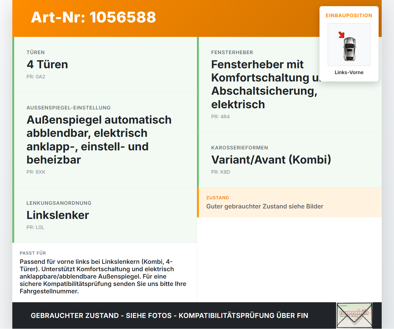Skoda Octavia III 5E 17-20 Kombi Fensterhebermotor Links Vorne Skoda Octavia III 5E 17-20 17.06.2019 5Q0959801B... Vorschau 3